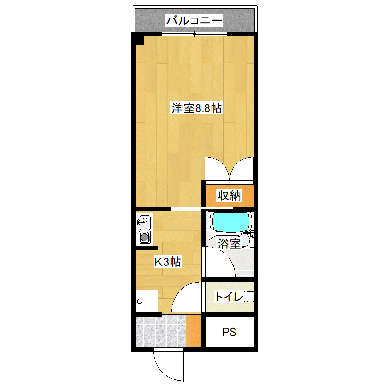 西条市大町★オススメの１Ｋマンション★